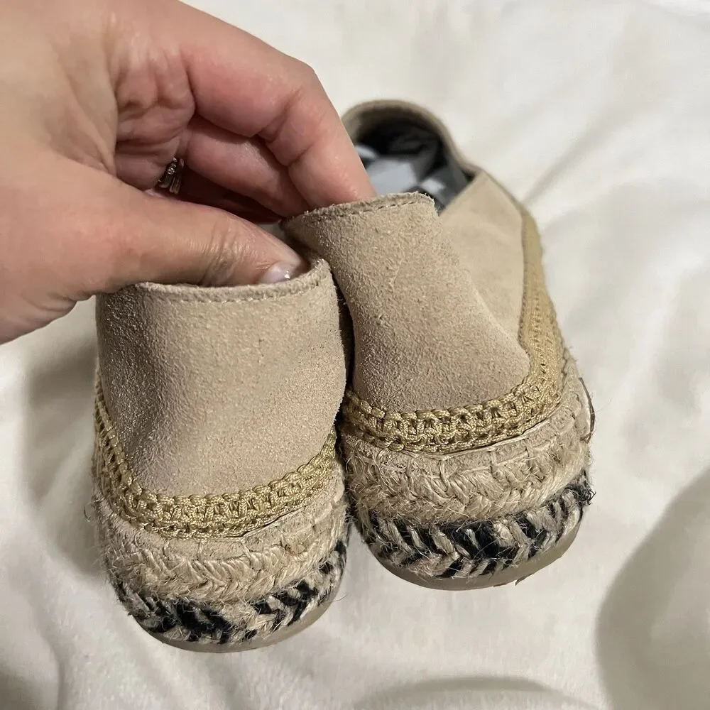 Free People Eden Double Stack Espadrilles Shoes Size 41 / US 10 Beige Bohemian